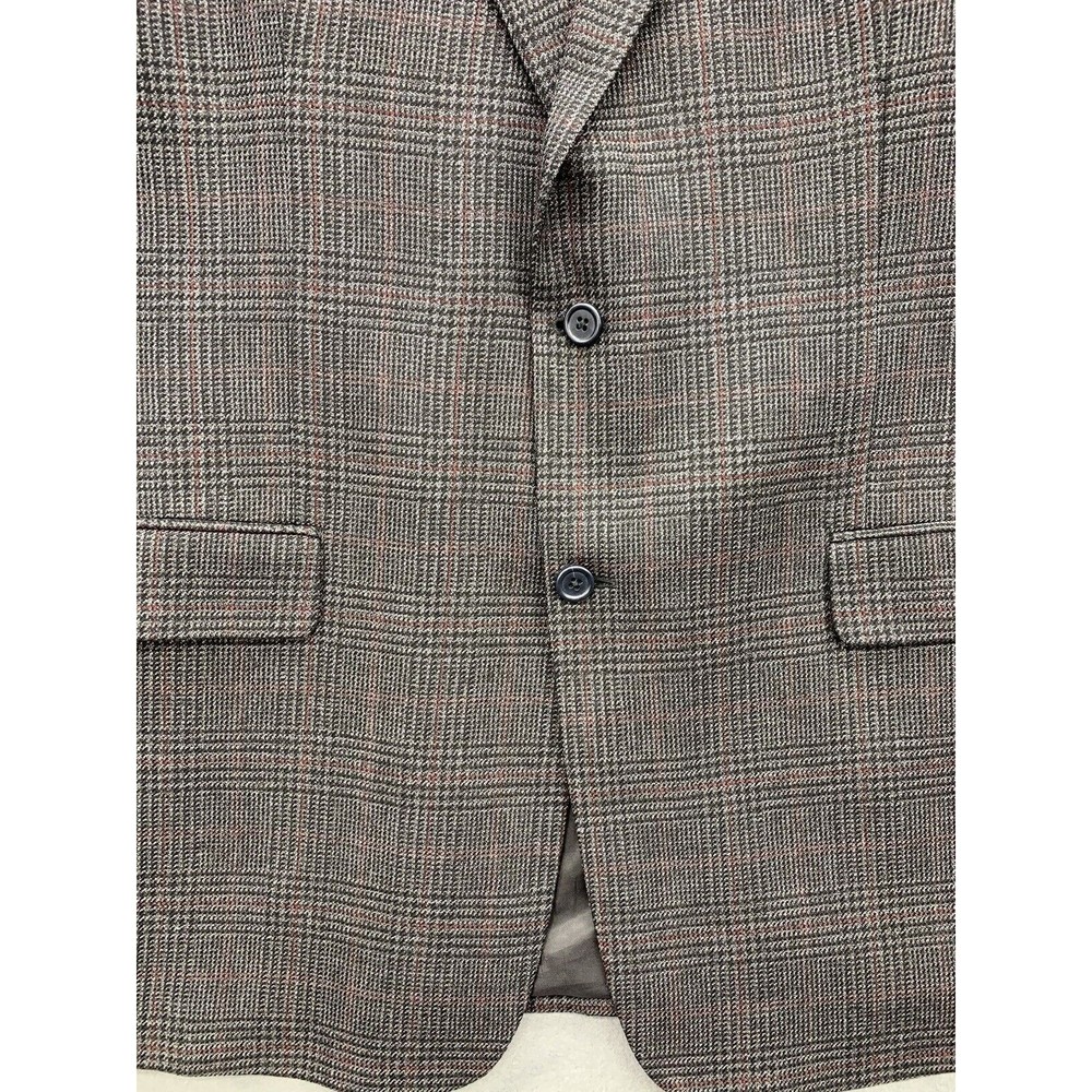 Jos A Bank Sport Coat Mens Size 44L Gray Single Breasted Vented Notch Two Button - Picture 5 of 16